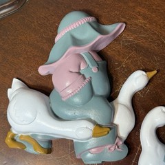 Vintage Burwood Boy Girl Geese Duck Wall Hanging Decor #2865 Made in USA