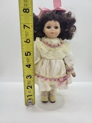 Paradise Galleries, Classic Treasure Porcelain Jointed Doll & Petite Porcelain