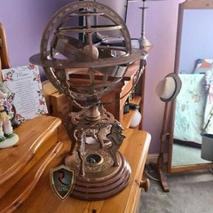 18″ Solid Brass Armillary Sphere Vintage Nautical Astrolabe Globe Nautical Decor