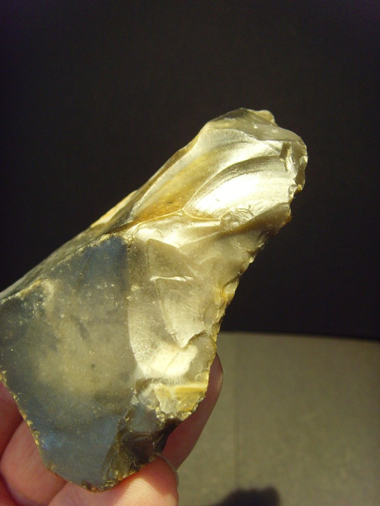Lower Paleolithic – Fine Acheulean trihedral scraper. c.500,000+ BP.