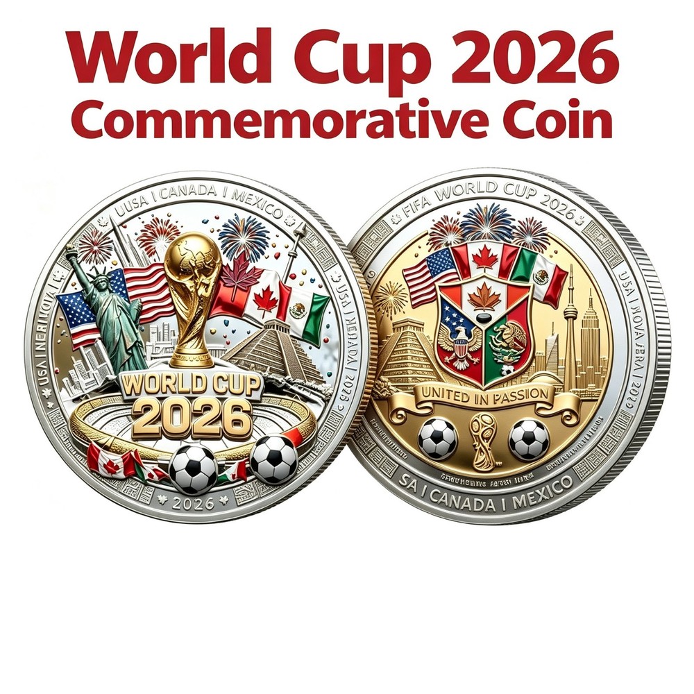 2026 World Cup Memorial Challenge Coin World Cup 2026 Commemorative Coin