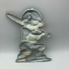 Boy Baseball Players Wall Art Hangers Plaques Vintage Set Of 2 Sexton Cast Metal
