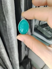 Natural Beautiful ice Amazonite Quartz Crystal Beads Pendant
