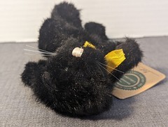Vintage 1990s Boyds Bear. (Poe) Black Halloween Cat Collectible Animal.