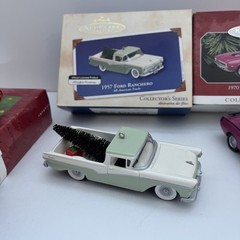 Vtg Hallmark Ornament Lot 5pc Classic American Cars 1969 Pontiac GTO The Judge +