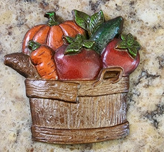 Sexton Cast Metal Wall Hanging Fruit & Vegetable Baskets Set Of 4 Vintage 1976