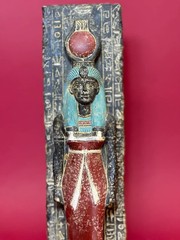 Rare Pharaonic Stela of God Hathor : Authentic Ancient Egyptian Artifact 1200 BC