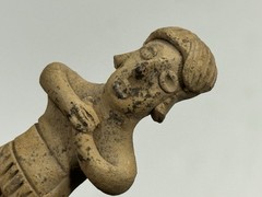 PERFECT PRE-COLUMBIAN COLIMA HUMAN EFFIGY FLAT FIGURE / STATUE, WEST MEXICO