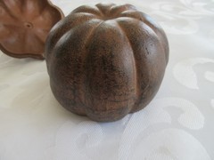 Rustic Cast Iron Pumpkin Removable lid 4.5” Very Heavy, EXCELLENT