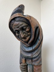 Huge Josue Alvarado Figure Modernists Wood Sculpture Mid Century Modern Mcm Era