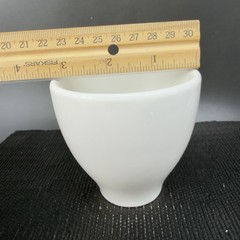 For Life Forlife White Stoneware Ceramic Footed Cups Tumblers Mugs Set 2 Marked
