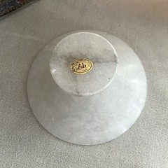 Alabaster Footed Trinket Ring Candy Dish Volterra Italy Vintage w/ Tag