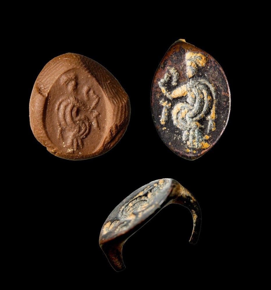 Ancient Near Eastern Canaanite Bronze Signet Seal Haddad 1200BC Authentic COA