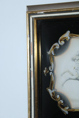 Sungott Art Studios NY Lot of 2 Limoges Cameo Framed Art Décor 8×8 and 7×7