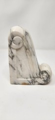 Stunning Vintage Restoration Hardware Solid Marble Scrolled Bookends Pair- Heavy