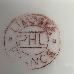 Antique Limoges France PHL 9.25″ Scalloped Edge Plate P.H. Leonard Co. 1890-1914