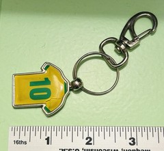 Brasil CBF Soccer Football Jersey Brazilian Clip 2-Sided Keychain Collectible