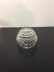 HAND CUT CRYSTAL GINGER JAR STYLE VASE WITH AN UN-MATCHING LID COVER,