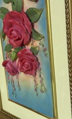 3D Rose Art Handmade Italy Matthias Huber In Original Box 16 Inch x 12 Inch