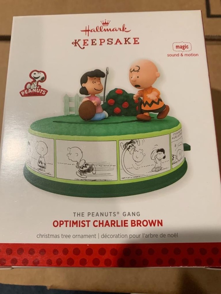 Hallmark Keepsake Ornament 2013 Optimist Charlie Brown The Peanuts Gang Magic