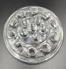 Unbranded Antique Glass Flower Frog 16 Hole 5 Inch Clear Pressed Glass Vase Inse