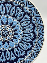 Nassos Keramik Ceramic Wall Plate Handmade Rodos Hellas Greece Round 7 1/2″