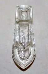 Boat Hollow Candy Holder Clear Glass ~ 4 3/4” Long 1940’s