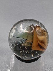 .59″ Vintage Cat Eye Hybrid Sparkler Marble- Akro Master Marble King Vitro – J61