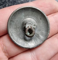 Georgian Button Decorative Pewter / Tombac 18th Century Detecting Find Antique