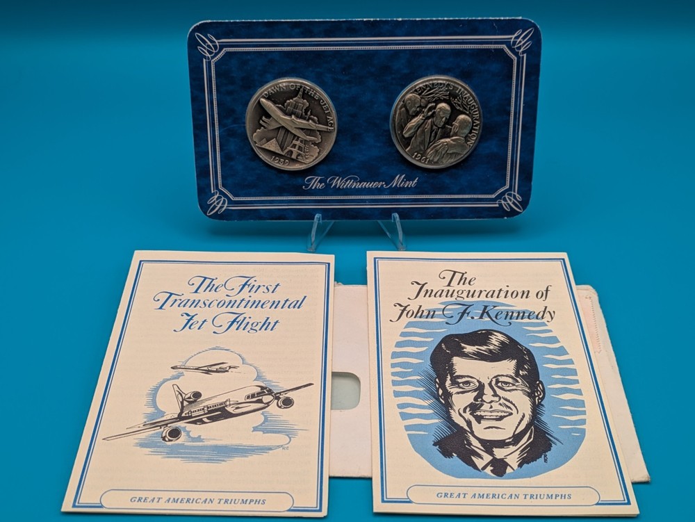 The Whittnauer Mint First Transcontinental Jet Flight Inauguration John Kennedy
