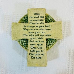 FaithStones Celtic Cross With Traditional Blessing by Roman Inc. 3.5 x 3 x 1.25