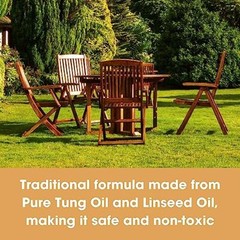 Teak Oil | Wood Oil Protects & Cleans Outdoor & Indoor Furniture | Restores &…