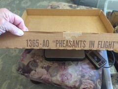 Vintage Homco Home Interiors Framed W/Matte Pheasants In Flight 8.5 x 18.5
