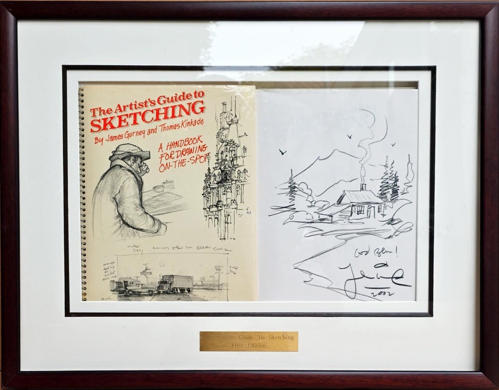 The Artist’s Guide to Sketching by Thomas Kinkade – Signed and Framed!