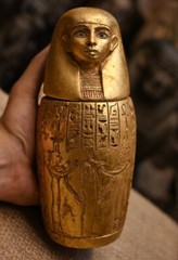 RARE Egyptian Antiquities Canopic jars (sons of Horus) jars for mummification BC