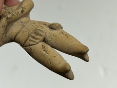 PERFECT PRE-COLUMBIAN COLIMA HUMAN EFFIGY FLAT FIGURE / STATUE, WEST MEXICO