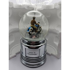 New Harley-Davidson Snow Globe Motorcycle Rider Collectible w/ Original Box