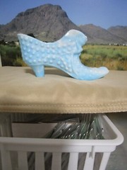 Unbranded, Blue & White Marbleized Cat Slipper, Hob Nob