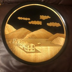 Large 16″ El Zoque Colombian Straw Marquetry Charger – Tamo Folk Art – Bogota