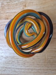 Hand Blown Glass Sculpture Art Glass Swirl