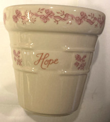 Longaberger 2000 Award Horizon Of Hope Flower Pot w/Stones-NIB!!!