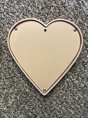 Vintage HOMCO 9837 Pink Heart Floral Wall Plaques Set of 2 Barbara Mock