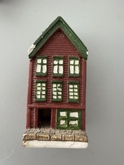Dexter Bergen Norway Bryggen Miniature Buildings Set Of 7 Handmade 1994 Souvenir