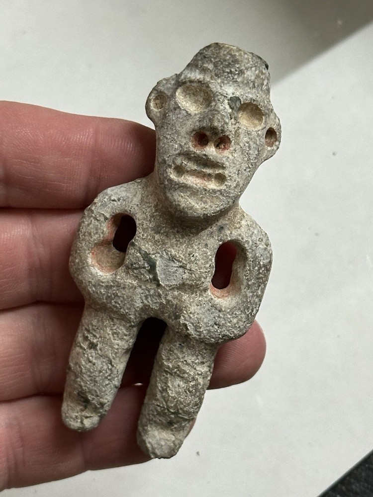 INCREDIBLE PRE-COLUMBIAN MEZCALA HUMAN EFFIGY PENDANT / GORGET, MEXICO, COA
