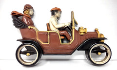 Homco Wall Art Decor 3 Piece Car Bicycle Horse Carriage 1975