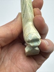 5 Vtg Hand Carved Green Moss Agate Jasper Stone Koi Fish Sculpture Decor 3″ tall