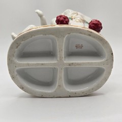 VTG Porcelain Centerpiece Bowl Cherub Occupied Japan Hand Painted Gold Trim