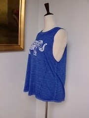 No Boundaries Junior Size M Medium Blue Elephant Tank Top India Henna Juniors