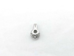 K18WG Diamond Pendant 0.20ct Flower Design Necklace Top Used