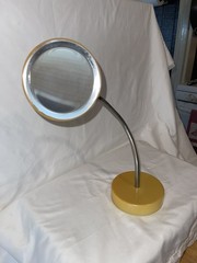 Vintage 1975 Lucite Magic Hanging Big Eyes Goose Neck Magnifying Makeup Mirror